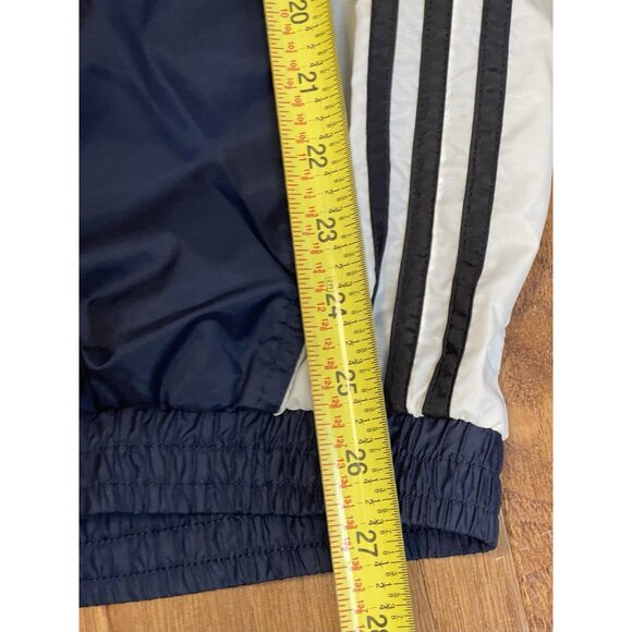 Vintage Adidas Windbreaker Nylon  Jacket Men’s Large Navy Blue 3 Stripes - Picture 8 of 9